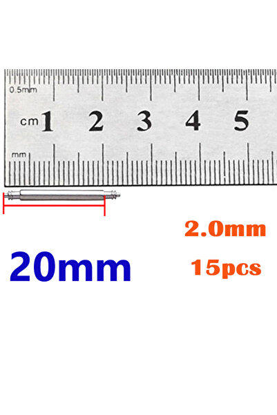 Choice 15 قطعة - 20 مم قطر 2.0 مم سوار ساعة دبوس قضيب زنبركي جزء من الفولاذ ا...