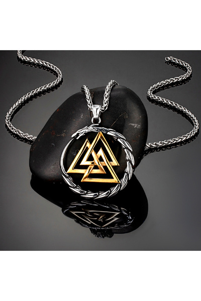 Choice قلادة من الفولاذ المقاوم للصدأ بتصميم تنين الفايكنج البانك بطول 60 سم،...