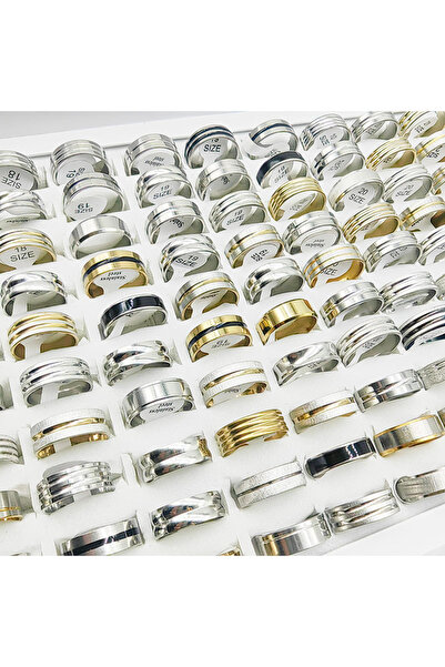 Choice mix size(17-21mm) 20pcs mix style 1 20pcs/Lot Factory Wholesale Hot Mix Style Simple Stainless Steel