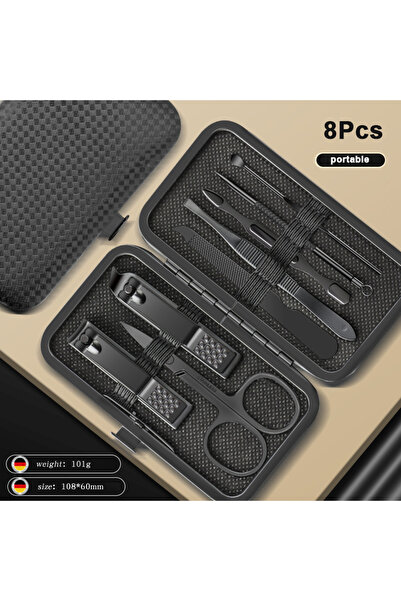 Choice3 مجموعة مقصات أظافر منزلية من الفولاذ المقاوم للصدأ مكونة من 8 قطع بال...