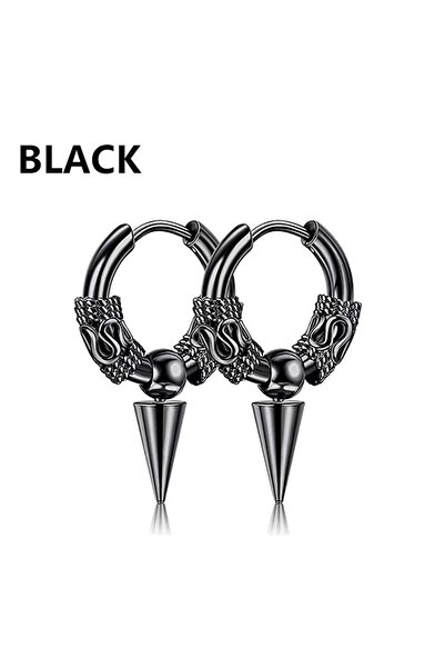 Choice Type13 زوج واحد من أقراط الأذن السوداء من الفولاذ المقاوم للصدأ على شك...