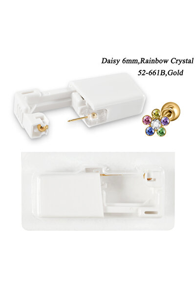 Choice 0.8x10mm 52-661B 1PC 24K Gold Plated Earring Disposable Ear Piercing U...