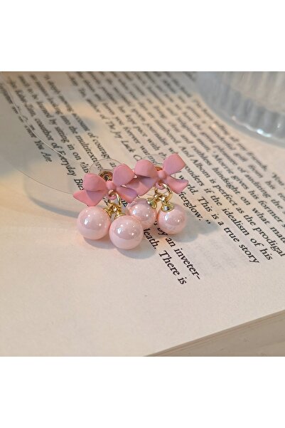 Choice 70201 أقراط فيونكة وردية فائقة الحلاوة من الفضة الإسترليني 925 على شكل...