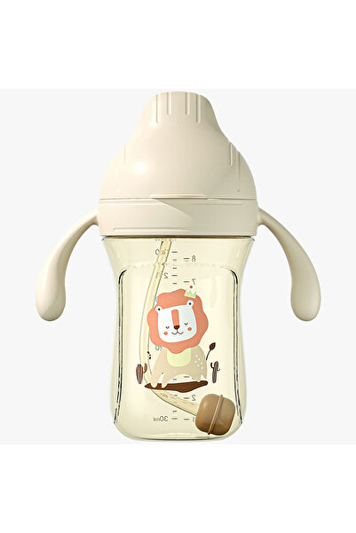 Hibobi Premium زجاجة رضاعة وكوب شرب، مضاد للمغص، مضاد للسقوط، كوب شرب مزدوج الاستخدام مع ماصة