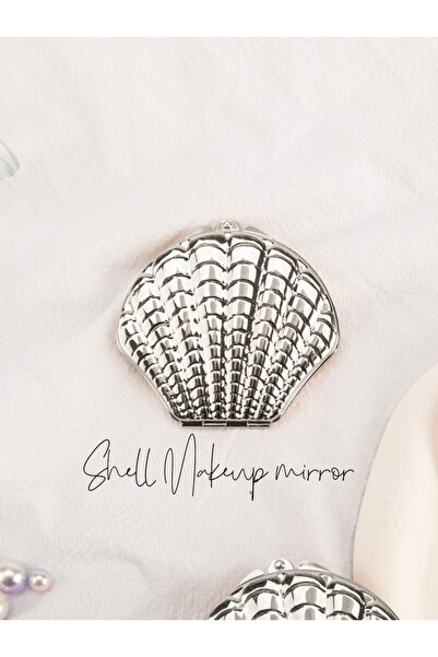 Choice AE-0226-SL 1PC Golden Shell Double Sided Makeup Mirror Exquisite Porta...