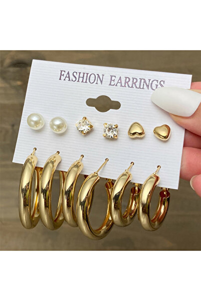 Choice أقراط دائرية بسيطة من الفولاذ المقاوم للصدأ مطلية بالروديوم باللون الذ...