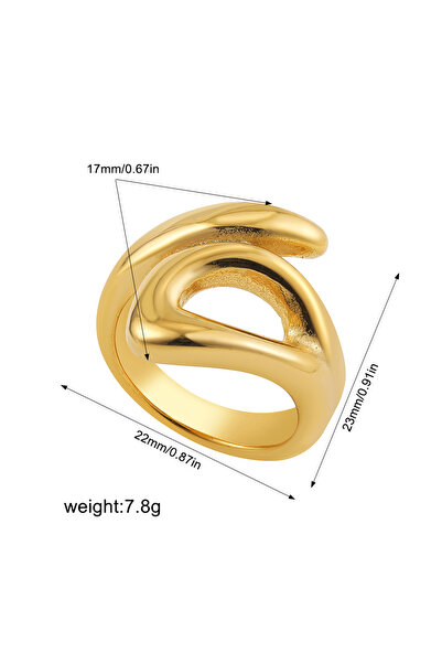 Choice 1 Vintage Stainless Steel Rings for Women Punk Chunky Irregular Smooth...