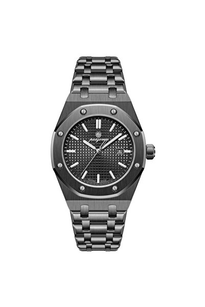 Choice ساعة بازومو الفاخرة للرجال باللون الأسود من الفولاذ المقاوم للصدأ ومقا...