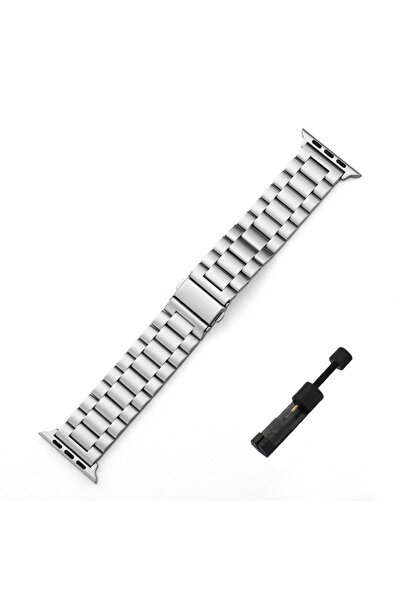 Choice حزام ساعة فضي من الفولاذ المقاوم للصدأ مقاس 38 مم و40 مم و41 مم لساعة ...