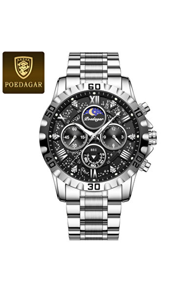 Choice3 973 Silver Black Luxury Man Wristwatch Waterproof Luminous Chronograph Sports Men Watch Stainless S