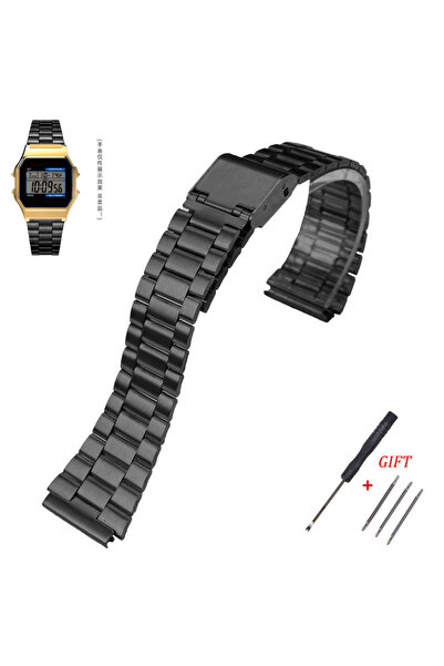 Choice سوار ساعة أسود مقاس 18 مم لـ F-91W وF105 وF108 وA158W وA168 وAE1200 وA...