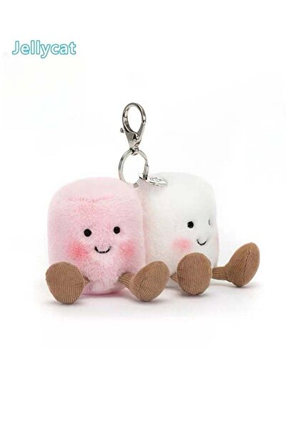 Jellycat Plush Pendant Series — Marshmallow Plush Charm, Suitable for Key Chains and Bags
