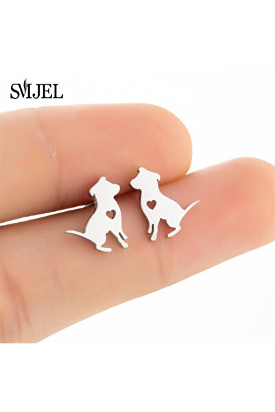 Choice أقراط أذن من الفولاذ المقاوم للصدأ مطلية بالذهب 282 مجوهرات عصرية على شكل حيوانات صغيرة أقراط أذن صليب بانك موسي