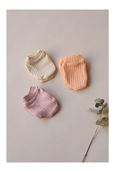 LC Waikiki 3Lü Lila-Turuncu-Krem Yenidoğan Eldiven