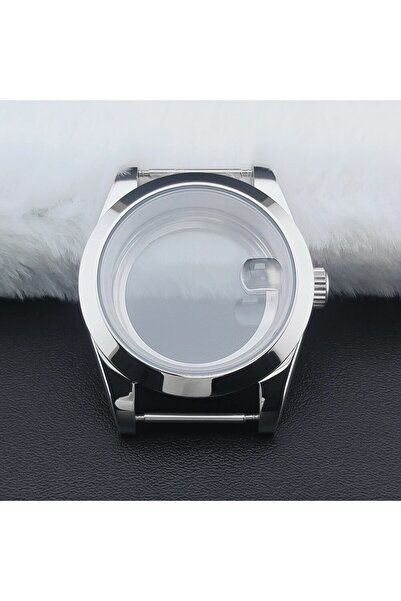 Choice علبة ساعة 36 مم NH35 NH36 3 Neiton علبة ساعة فضية مقاس 36 مم/39 مم مصنوعة من الياقوت الأزرق، ملائمة لـ NH36 NH34 NH35، حركة مشطوفة E