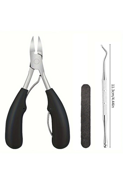 Choice3 Clipper File Lifter Professional Grade Concave Stainless Steel Nail Clippers for Thick Nails and Ing