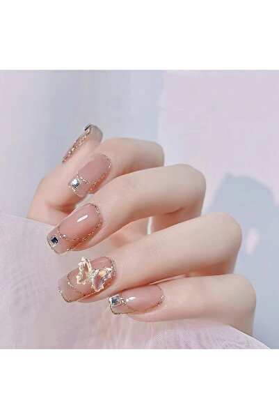 Choice PDJ2737 24 قطعة من أظافر صناعية لامعة فضية بودرة أظافر صناعية متوسطة ا...