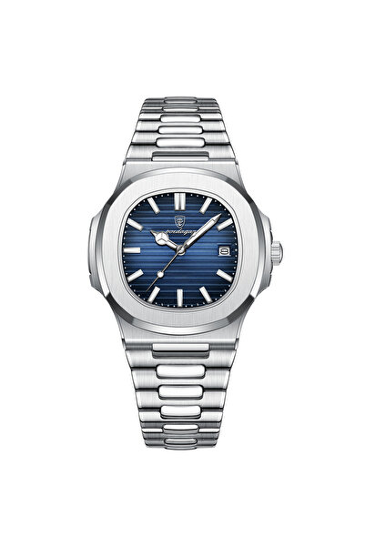 Choice1 613 Silver Blue Luxury Brand Men's Quartz Wristwatch Stainless Steel ...