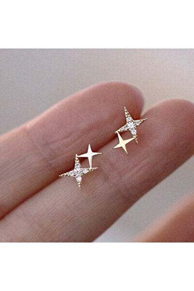 Choice E1690 New Fashion Silver Color Stud Earrings Women Gift Banquet Asymmetry Cross Star Earring Girls J