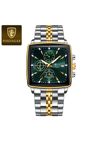 Choice1 866 Gold Green New Fashion Men Watch Chronograph Date Waterproof Lumi...