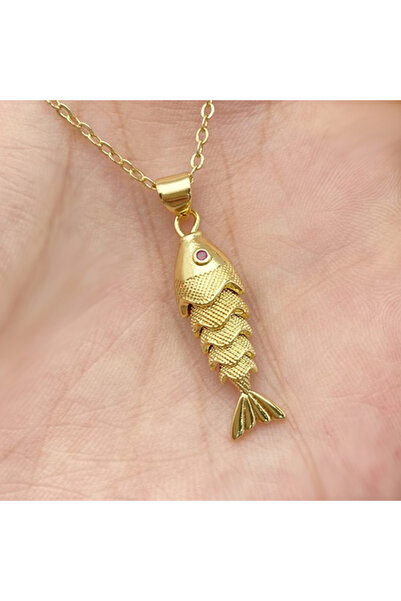 Choice قلادة أنيقة متحركة على شكل سمكة كبيرة صغيرة للنساء من الفولاذ المقاوم ...