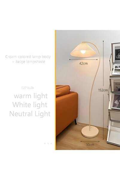 DYSWEI Floor Lamp, E27 Bulb Tricolor Eye-protecting Vertical Floor Light