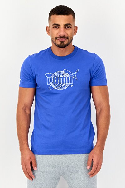 Puma Men Sportswear Fit Short Sleeve Outdoor T-Shirt, Blue