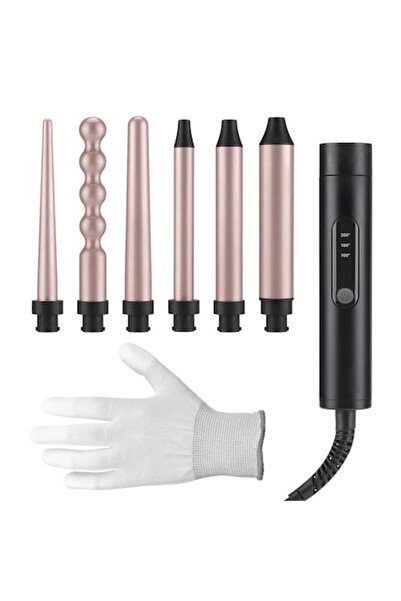 Boxely Professional 6-in-1 Hair Curler Set, Wet/Dry Electric, Ionic Ceramic, Auto Shut-off, 160–200°C, B