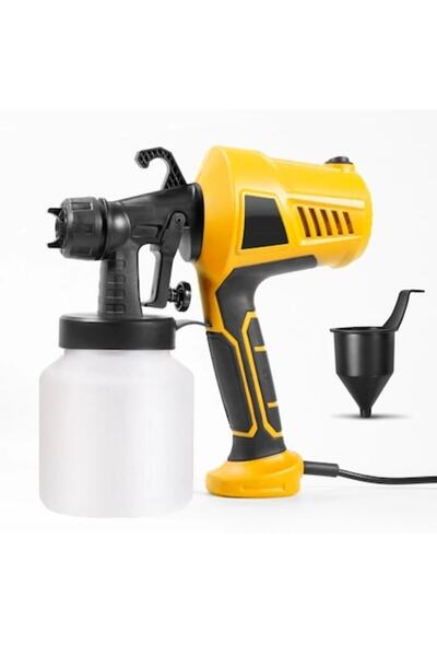Boxely Electric Paint Spray, Black/Yellow, 500 W, 4 Nozzles, 800 ml