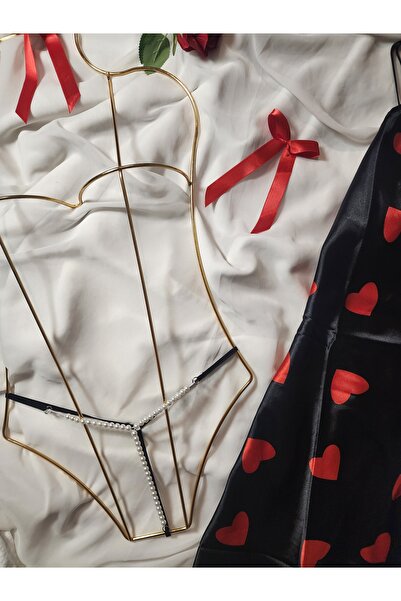 G&H UNDERWEAR Pearl String Thong and Nightgown Set