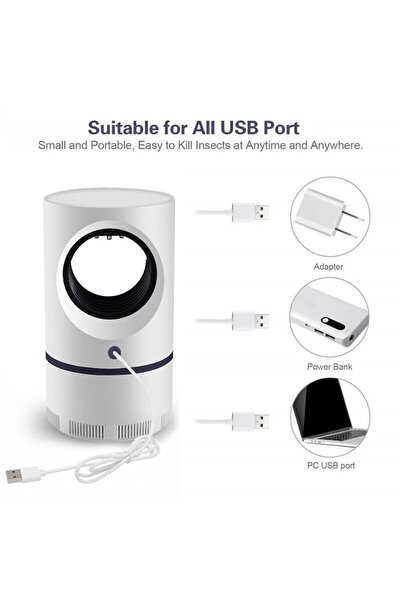 OEM UV insect trap for mosquitoes and flies, USB charging, white, ABS