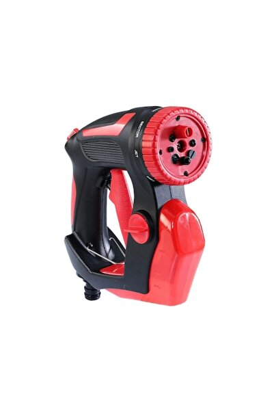 Boxely Pistol de spălat cu spumă - Rezervor de detergent 200 ml, 8 moduri de pulverizare, Negru/Roșu (ABS)