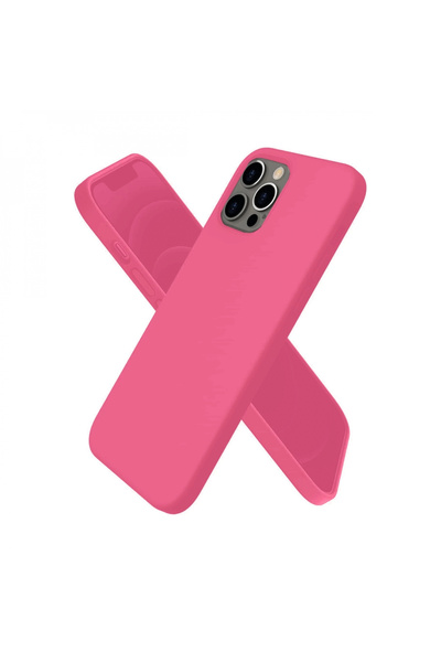 Genel Markalar İphone 12 Pro Kılıf First Silikon - Pembe