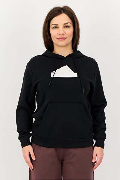 adidas Women Sportswear Fit Long Sleeves Outdoor Hoodie, Black