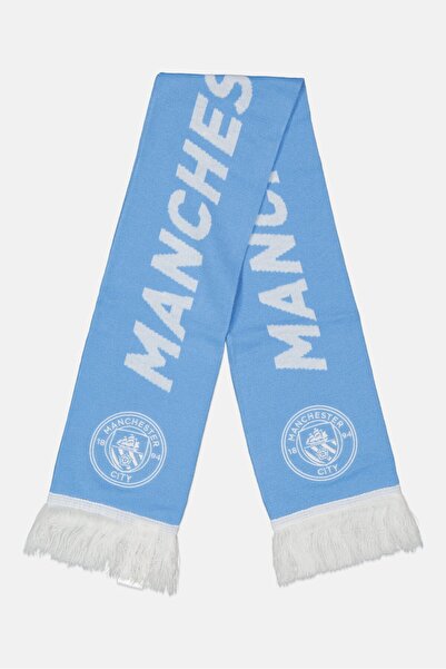 Puma Men Brand Logo MCFC Team Scarf, Light Blue