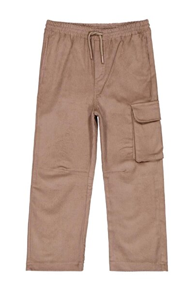 Civil Boys Cargo Pocket Pack Velvet Pants for Ages 10-13 - Beige 12-13 Years