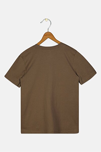 Puma Kids Boys Sportswear Fit Brand Logo Outdoor T-Shirt, Taupe