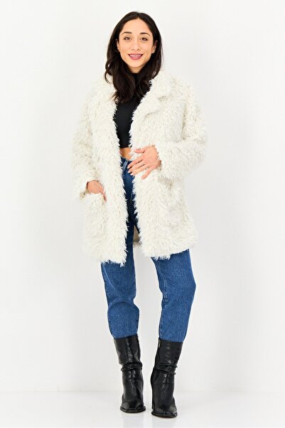 Sadie & Sage Women Faux Fur Softshell Jackets, Ivory