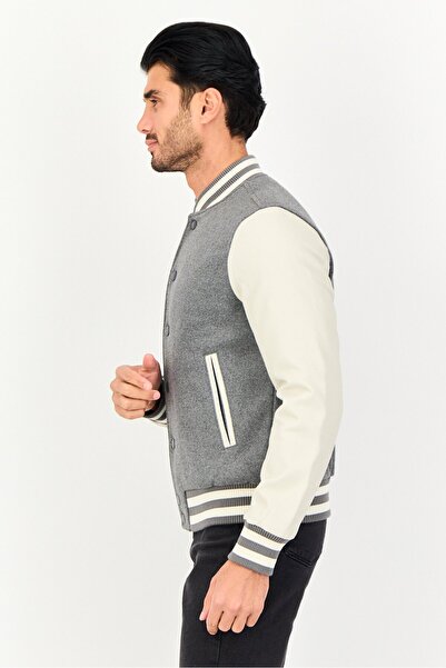 CELIO Men Heather Bomber jacket, Multicolor