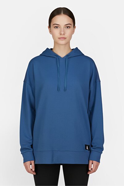 adidas Women Plus Size Long Sleeve Outdoor Hoodie, Slate Blue
