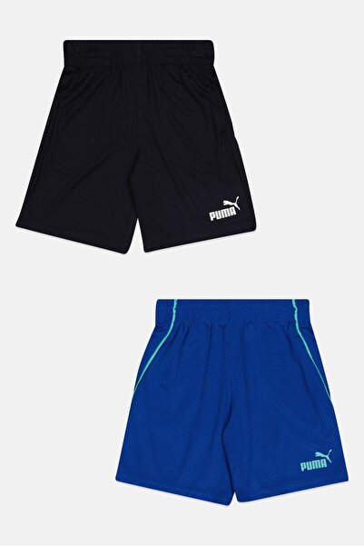 Puma Kids Boy 2 Pieces Brand Logo Training Shorts, Multicolor