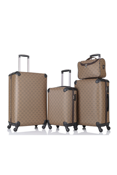 BBC BBC brand 4-piece fiber bag set with leather cover