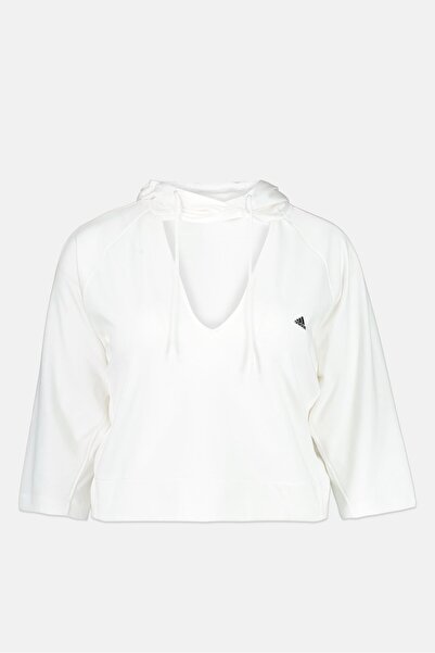 adidas Women Sportswear Fit Long Sleeve Outdoor Hoodie, White