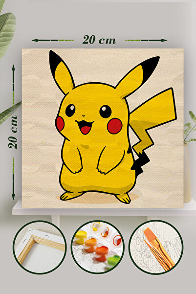 Palmiye Hobi Sanat Kırtasiye Sayılarla Boyama 20x20 Cm Tuval Seti Fırça Boya ...