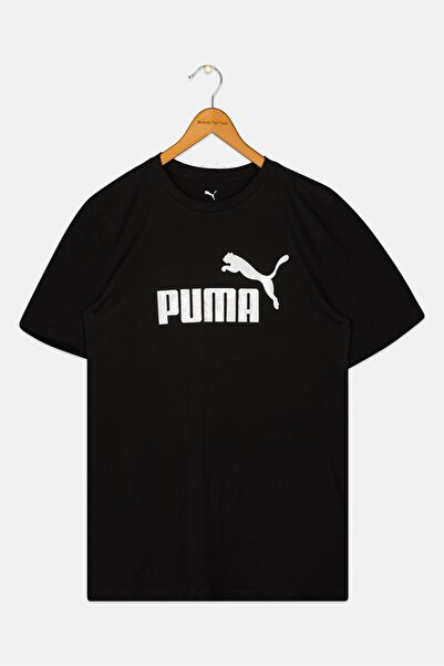 Puma تي شيرتات رياضية خارجية بأكمام قصيرة للأولاد من Kids Boys، باللون الأسود