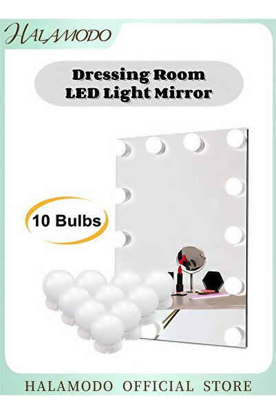 HALAMODO Dressing Room LED Light Mirror White