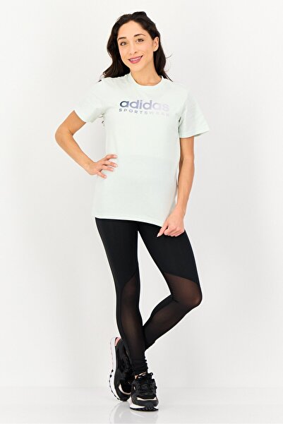 adidas Women Sportswear Fit Short Sleeve Outdoor T-Shirt, Mint Green