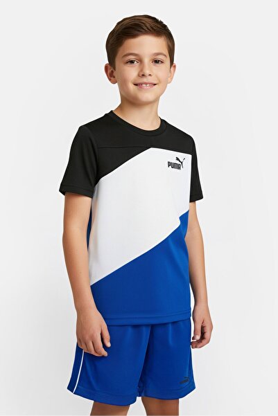 Puma Kids Boy 2 Piece Short Sleeve T- Shirt And Shorts Set, Multicolor