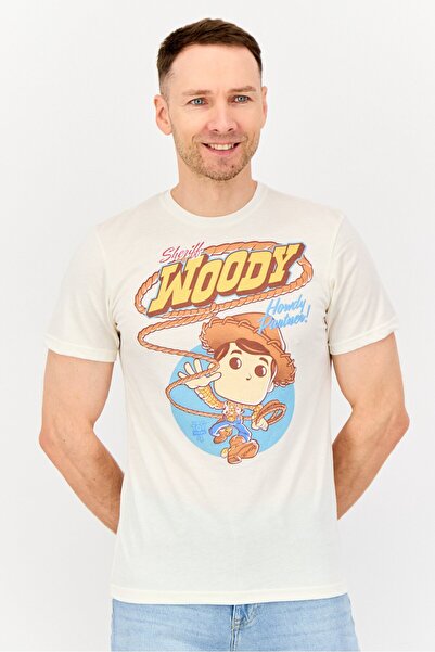 Funko Men Toy Story 4 Short Sleeve T-Shirt With Sheriff Woody Vinyl Figure Set, Multicolor