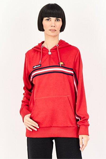 Ellesse Women Sportswear Fit Long Sleeve Outdoor Hoodie, Red